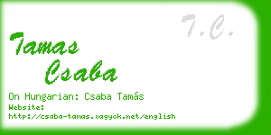 tamas csaba business card